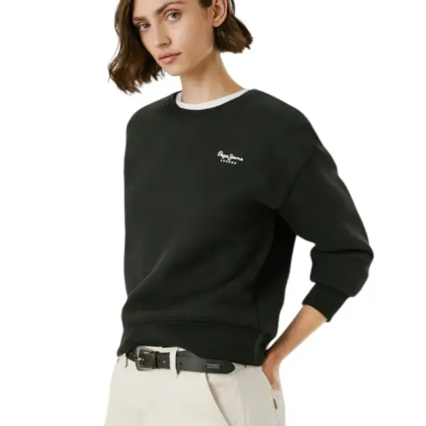 Pepe Jeans - Γυναικείο Φούτερ Crew Neck Logo PL5800017-999 Μαύρο PL5800017-999