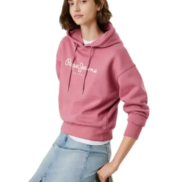 Pepe Jeans - Γυναικείο Φούτερ με κουκούλα Hoodie With Logo PL5800001-373 Ροζ PL5800001-373