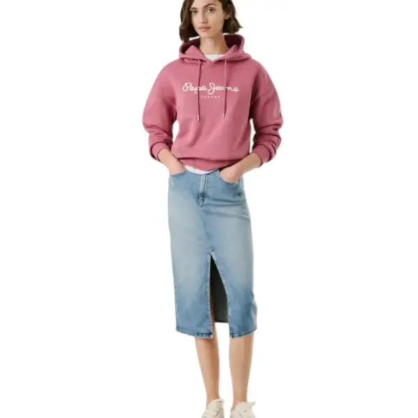 Pepe Jeans - Γυναικείο Φούτερ με κουκούλα Hoodie With Logo PL5800001-373 Ροζ PL5800001-373