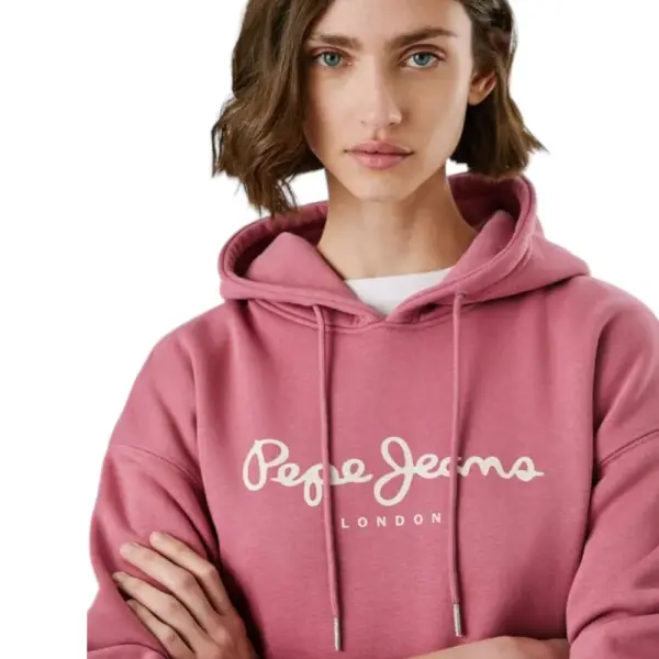Pepe Jeans - Γυναικείο Φούτερ με κουκούλα Hoodie With Logo PL5800001-373 Ροζ PL5800001-373
