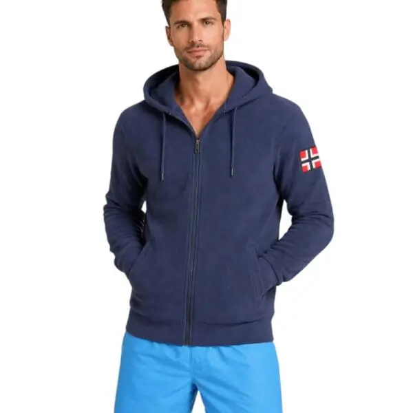 Scuola Nautica Italiana - Ανδρική Ζακέτα Φούτερ Fleece 849531-NAVY Μπλε Σκούρο