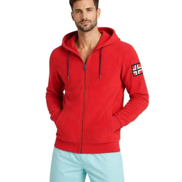 Scuola Nautica Italiana - Ανδρική Ζακέτα Φούτερ Fleece 849531-RED Κόκκινο