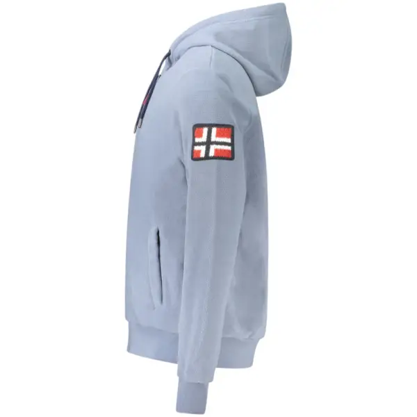 Scuola Nautica Italiana - Ανδρική Ζακέτα Φούτερ Fleece 849531-TYPHOO Γκρι Γαλάζιο 849531-TYPHOO