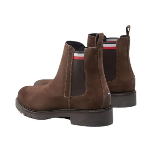 Tommy Hilfiger - Suede Ανδρικά Chelsea Μποτάκια FM0FM04202-GT6 Καφέ FM0FM04202-GT6
