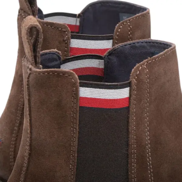Tommy Hilfiger - Suede Ανδρικά Chelsea Μποτάκια FM0FM04202-GT6 Καφέ FM0FM04202-GT6