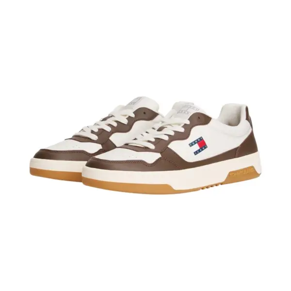 Tommy Hilfiger - Ανδρικά Sneakers Cupsole Leather Ess EM0EM01443-0LI Καφέ EM0EM01443-0LI