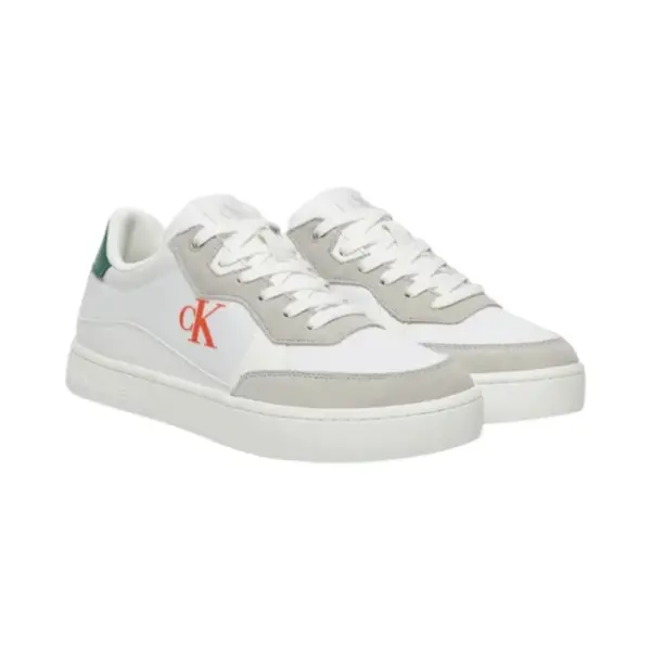 Calvin Klein - Ανδρικά Sneakers Ck Classic Cupsole Mg Nylon Mix YM0YM01304-02U Λευκό YM0YM01304-02U