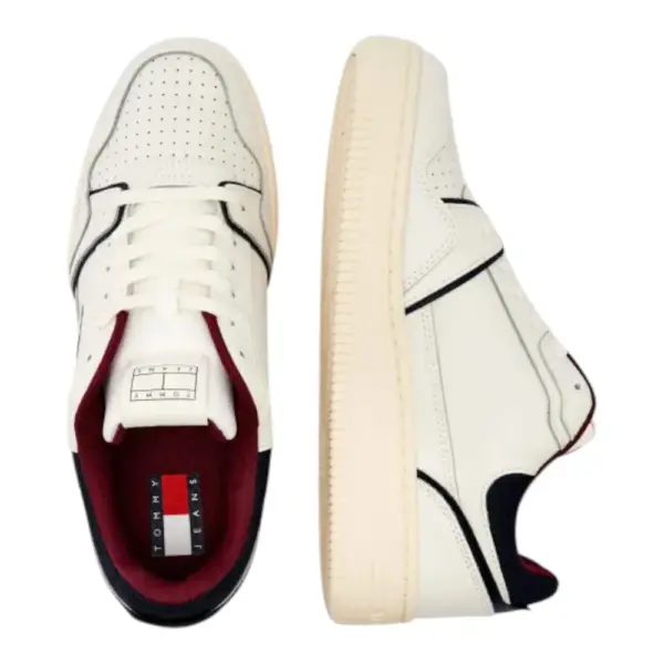 Tommy Hilfiger - Ανδρικά Sneakers Th Retro Basket EM0EM01612-0GZ Εκρού EM0EM01612-0GZ