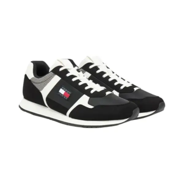 Tommy Hilfiger - Ανδρικά Sneakers Th Runner Casual EM0EM01590-BDS Μαύρο EM0EM01590-BDS