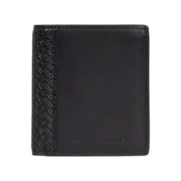 Tommy Hilfiger - Ανδρικό Δερμάτινο Πορτοφόλι Th Central Bifold AM0AM09280-BDS Μαύρο