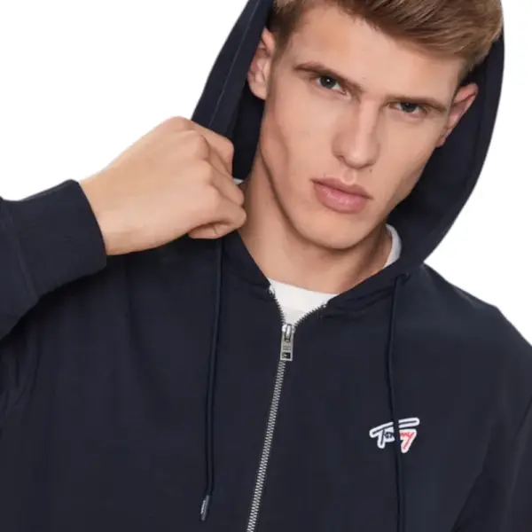 Tommy Hilfiger - Ανδρική Ζακέτα Φούτερ Regular Fit DM0DM16798-DW5 Μπλε Σκούρο DM0DM16798-DW5