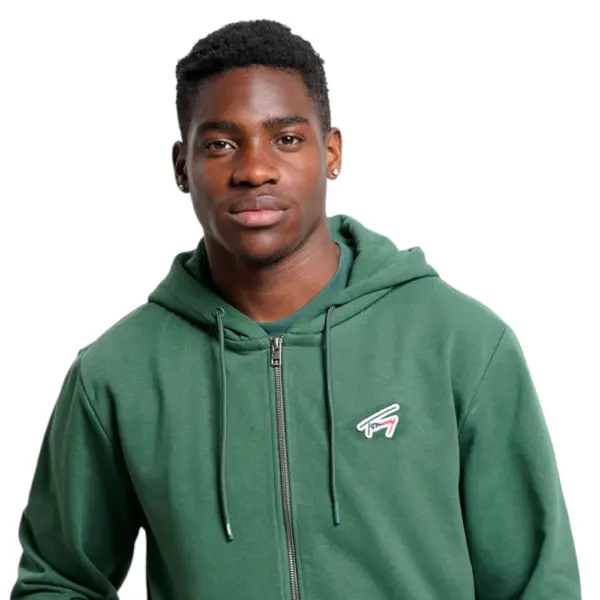 Tommy Hilfiger - Ανδρική Ζακέτα Φούτερ Regular Fit DM0DM16798-L2M Πράσινο DM0DM16798-L2M