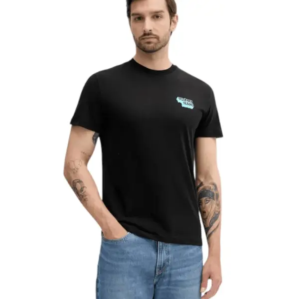 Tommy Hilfiger - Ανδρικό T-Shirt Stack Logo Tee C Neck Slim Fit DM0DM21539-BDS Μαύρο