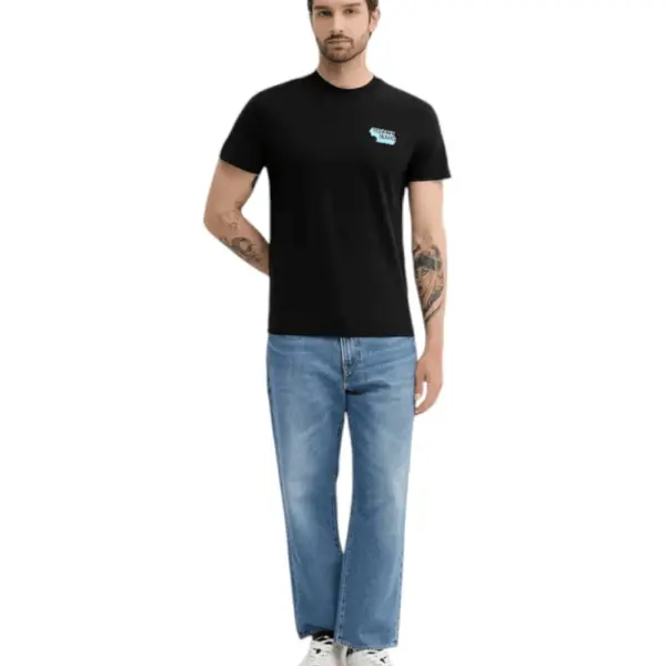 Tommy Hilfiger - Ανδρικό T-Shirt Stack Logo Tee C Neck Slim Fit DM0DM21539-BDS Μαύρο DM0DM21539-BDS