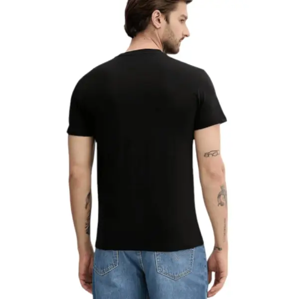 Tommy Hilfiger - Ανδρικό T-Shirt Stack Logo Tee C Neck Slim Fit DM0DM21539-BDS Μαύρο DM0DM21539-BDS