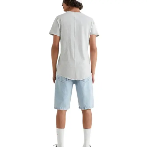 Tommy Hilfiger - Ανδρικό T-Shirt Tjm Jaspe Slim Fit DM0DM09587-P01 Γκρι Ανοιχτό DM0DM09587-P01