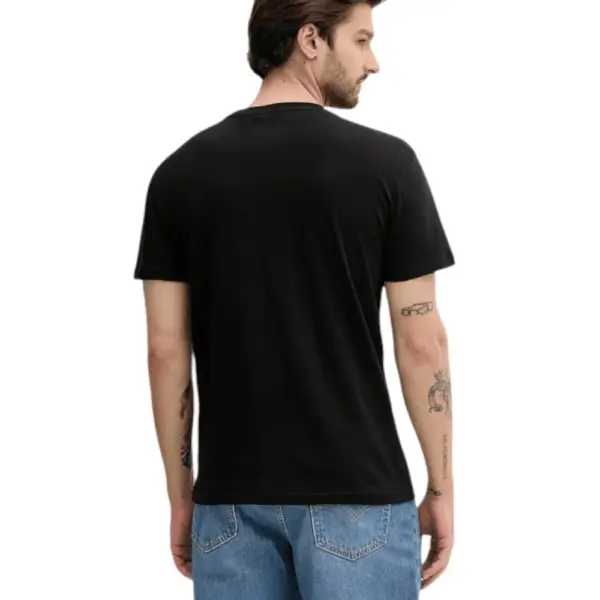 Tommy Hilfiger - Ανδρικό T-shirt Dna Flag Regular Fit DM0DM21941-BDS Μαύρο DM0DM21941-BDS