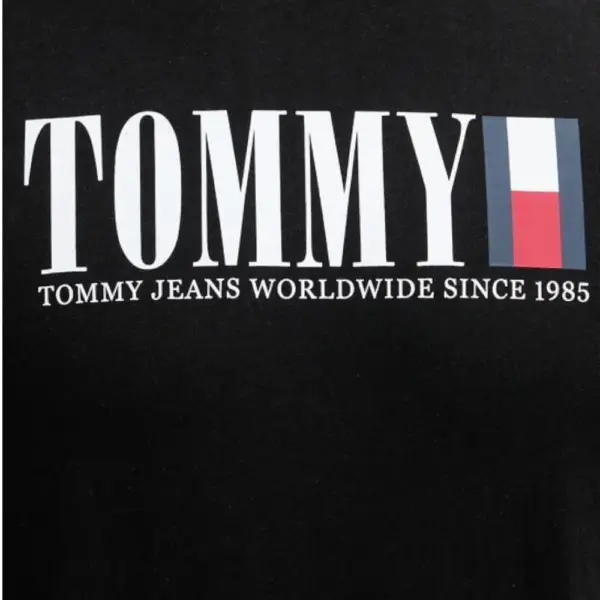 Tommy Hilfiger - Ανδρικό T-shirt Dna Flag Regular Fit DM0DM21941-BDS Μαύρο DM0DM21941-BDS