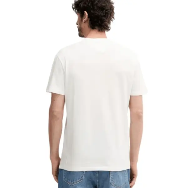 Tommy Hilfiger - Ανδρικό T-shirt Dna Flag Regular Fit DM0DM21941-YBL Λευκό DM0DM21941-YBL