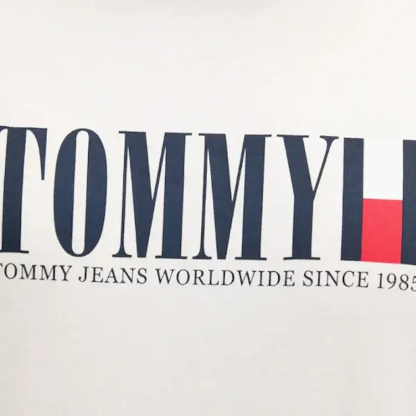 Tommy Hilfiger - Ανδρικό T-shirt Dna Flag Regular Fit DM0DM21941-YBL Λευκό DM0DM21941-YBL