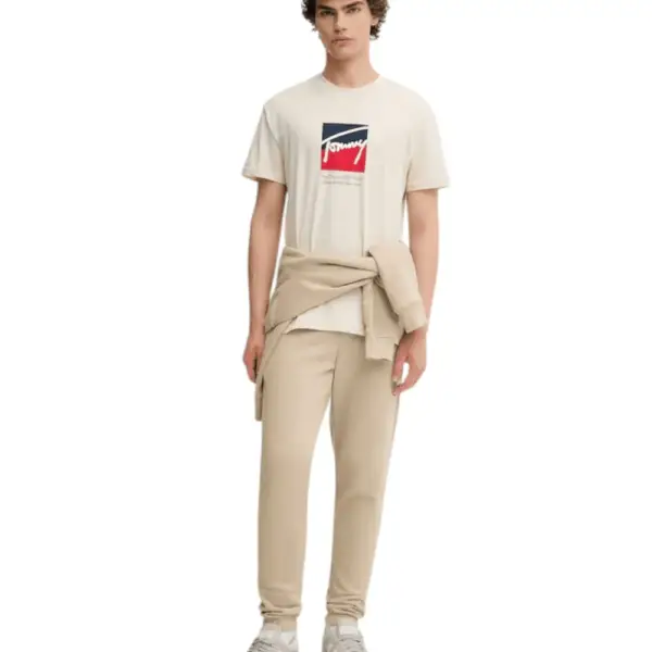 Tommy Hilfiger - Ανδρικό T-shirt Tjm Reg Rwb Dna Tee Dark DM0DM21940-ACH Μπεζ DM0DM21940-ACH