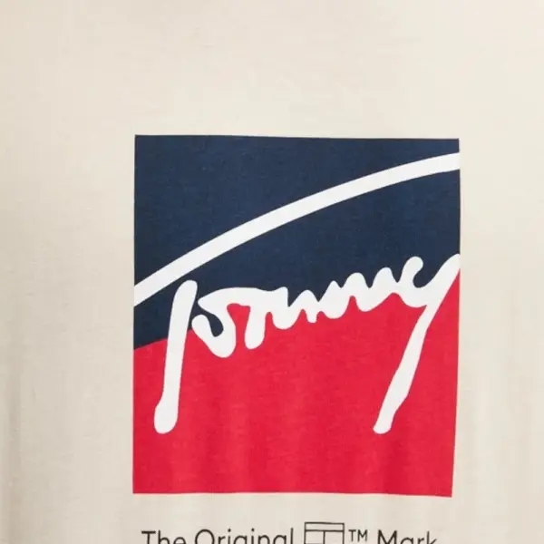 Tommy Hilfiger - Ανδρικό T-shirt Tjm Reg Rwb Dna Tee Dark DM0DM21940-ACH Μπεζ DM0DM21940-ACH