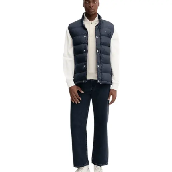 Tommy Hilfiger - Ανδρικό Αμάνικο Μπουφάν Gilet Padded Down Water Repellent DM0DM21777-C1G Μπλε Σκούρο DM0DM21777-C1G
