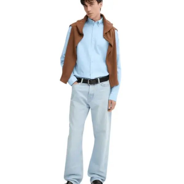 Tommy Hilfiger - Ανδρικό Πουκάμισο Regular Oxford Shirt DM0DM21298-0GY Σιέλ DM0DM21298-0GY