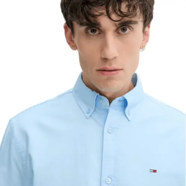 Tommy Hilfiger - Ανδρικό Πουκάμισο Regular Oxford Shirt DM0DM21298-0GY Σιέλ DM0DM21298-0GY