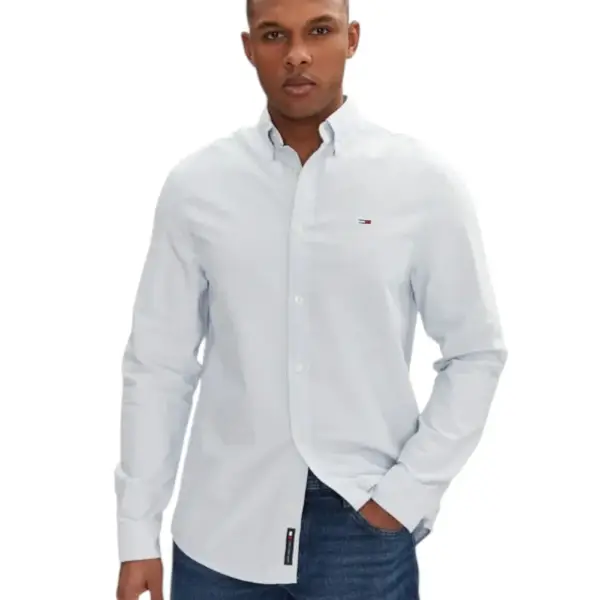Tommy Hilfiger - Ανδρικό Πουκάμισο Regular Oxford Shirt DM0DM21298-C3Q Γαλάζιο