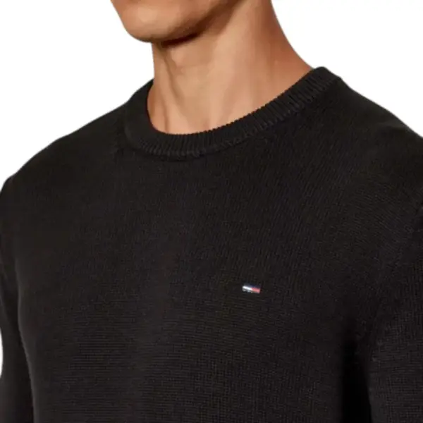 Tommy Hilfiger - Ανδρικό Πουλόβερ Slim Fit DM0DM21787-BDS Μαύρο DM0DM21787-BDS