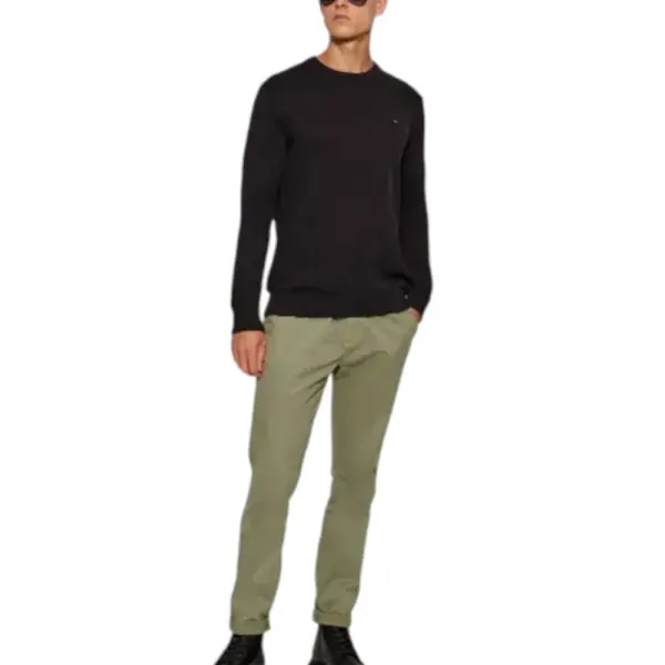 Tommy Hilfiger - Ανδρικό Πουλόβερ Slim Fit DM0DM21787-BDS Μαύρο DM0DM21787-BDS