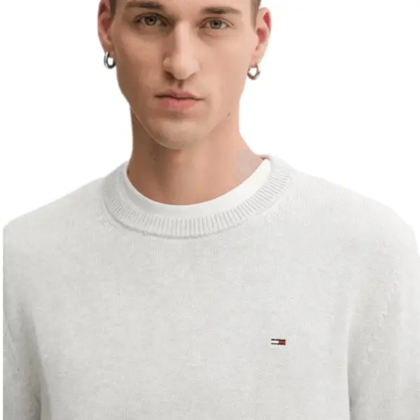 Tommy Hilfiger - Ανδρικό Πουλόβερ Slim Fit DM0DM21787-P09 Γκρι DM0DM21787-P09