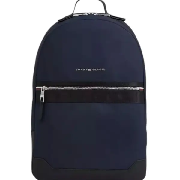 Tommy Hilfiger - Ανδρικό Σακίδιο Th Elevated Nylon Backpack AM0AM11573-DW6 Μπλε Σκούρο