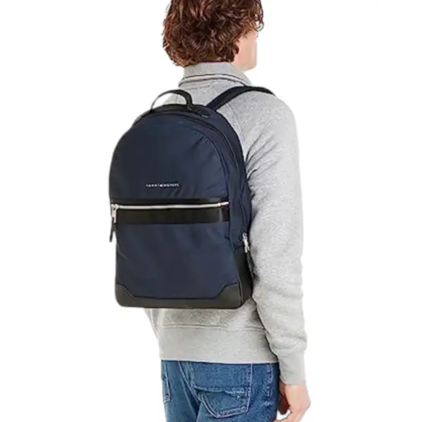 Tommy Hilfiger - Ανδρικό Σακίδιο Th Elevated Nylon Backpack AM0AM11573-DW6 Μπλε Σκούρο AM0AM11573-DW6