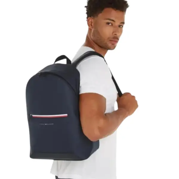 Tommy Hilfiger - Ανδρικό Σακίδιο Th Ess Corp Dome Backpack AM0AM12200-DW6 Μπλε Σκούρο AM0AM12200-DW6