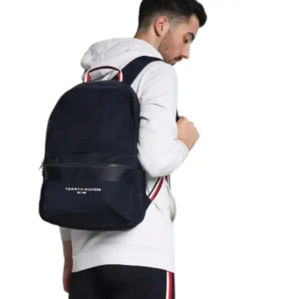 Tommy Hilfiger - Ανδρικό Σακίδιο Th Established Backpack AM0AM09272-DW5 Μπλε Σκούρο AM0AM09272-DW5