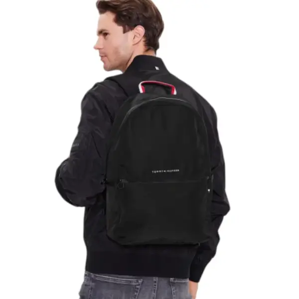 Tommy Hilfiger - Ανδρικό Σακίδιο Th Horizon Backpack AM0AM10547-BDS Μαύρο AM0AM10547-BDS