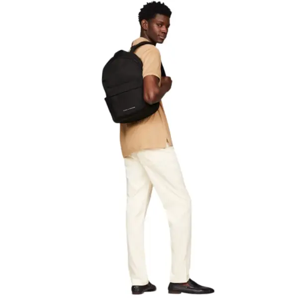 Tommy Hilfiger - Ανδρικό Σακίδιο Th Skyline Backpack AM0AM11788-BDS Μαύρο AM0AM11788-BDS