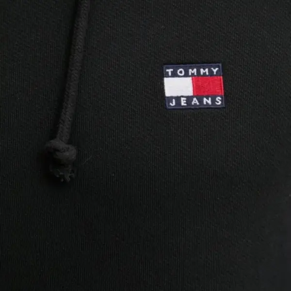 Tommy Hilfiger - Ανδρικό Φούτερ με Κουκούλα και Τσέπες Badge Regular Fit DM0DM20258-BDS Μαύρο DM0DM20258-BDS