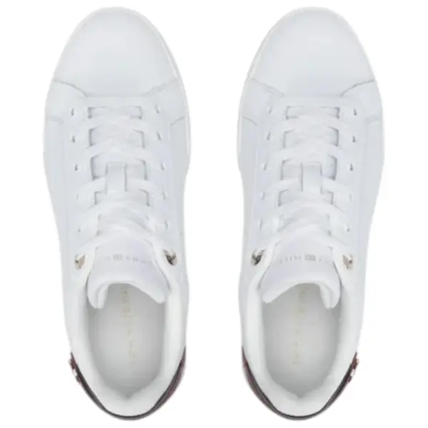 Tommy Hilfiger - Γυναικεία Sneakers Th Button Detail Court FW0FW06733-YBR Λευκό FW0FW06733-YBR