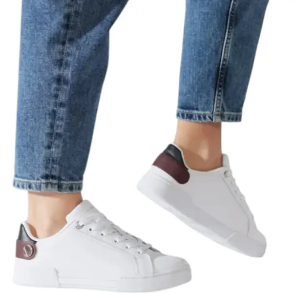 Tommy Hilfiger - Γυναικεία Sneakers Th Button Detail Court FW0FW06733-YBR Λευκό FW0FW06733-YBR