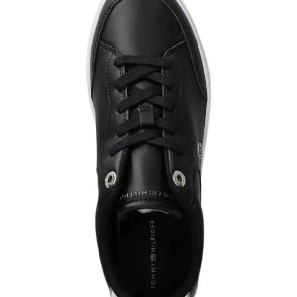 Tommy Hilfiger - Γυναικεία Sneakers Αθλητικά Essential Chic Court Sneaker FW0FW08322-BDS Μαύρο FW0FW08322-BDS