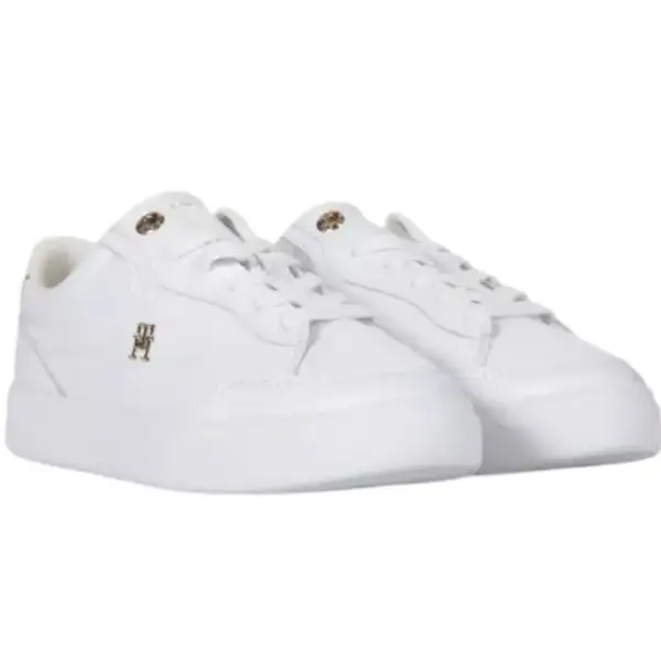 Tommy Hilfiger - Γυναικεία Sneakers Αθλητικά Essential Chic Court Sneaker FW0FW08322-YBS Λευκό FW0FW08322-YBS