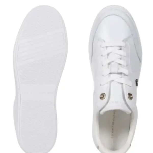 Tommy Hilfiger - Γυναικεία Sneakers Αθλητικά Essential Chic Court Sneaker FW0FW08322-YBS Λευκό FW0FW08322-YBS