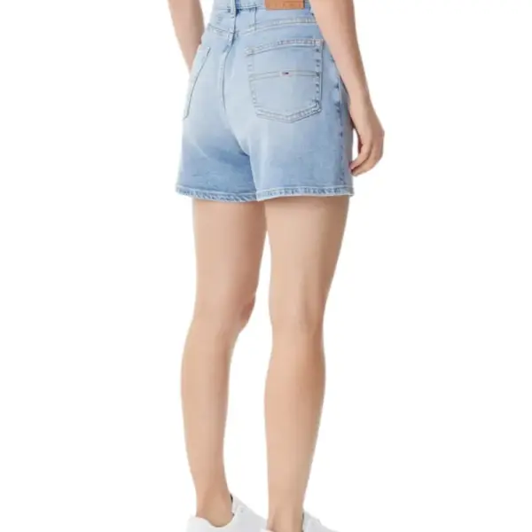 Tommy Hilfiger - Γυναικεία Βερμούδα - Σορτς Mom Fit DW0DW20091-1AB Γαλάζιο DW0DW20091-1AB