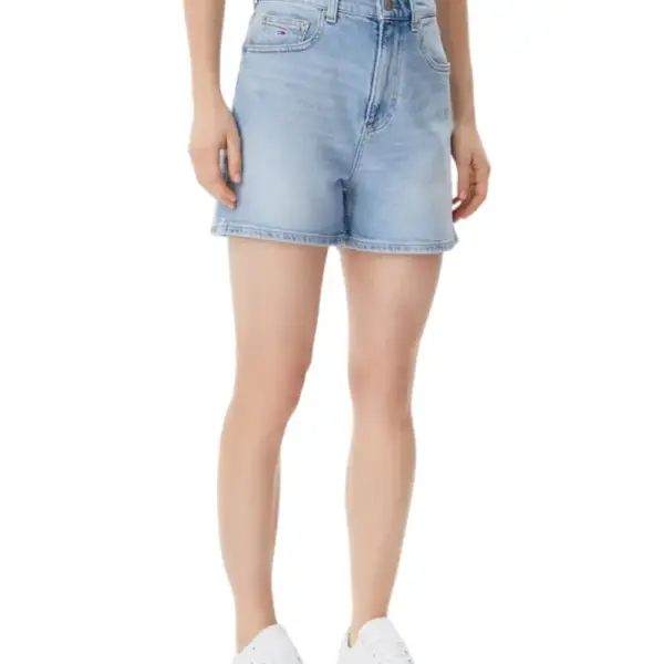 Tommy Hilfiger - Γυναικεία Βερμούδα - Σορτς Mom Fit DW0DW20091-1AB Γαλάζιο DW0DW20091-1AB