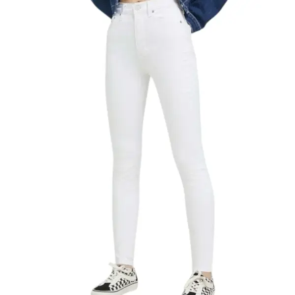 Tommy Hilfiger - Γυναικείο Παντελόνι Jean Sylvia Skinny Fit DW0DW15507-ICE Λευκό