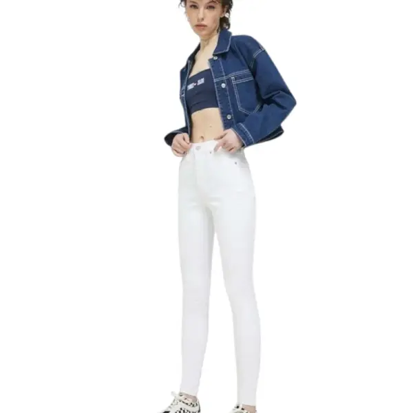 Tommy Hilfiger - Γυναικείο Παντελόνι Jean Sylvia Skinny Fit DW0DW15507-ICE Λευκό DW0DW15507-ICE