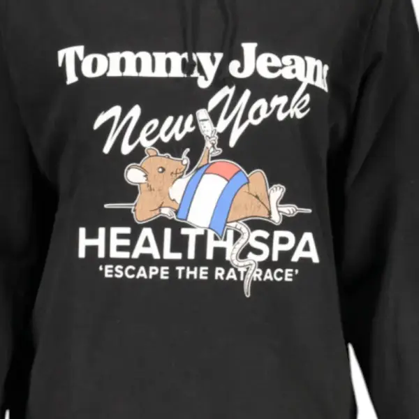 Tommy Hilfiger - Γυναικείο Φούτερ Hoodie TJW Reg Sportees Health Spa Hood DW0DW14874-BDS Μαύρο DW0DW14874-BDS